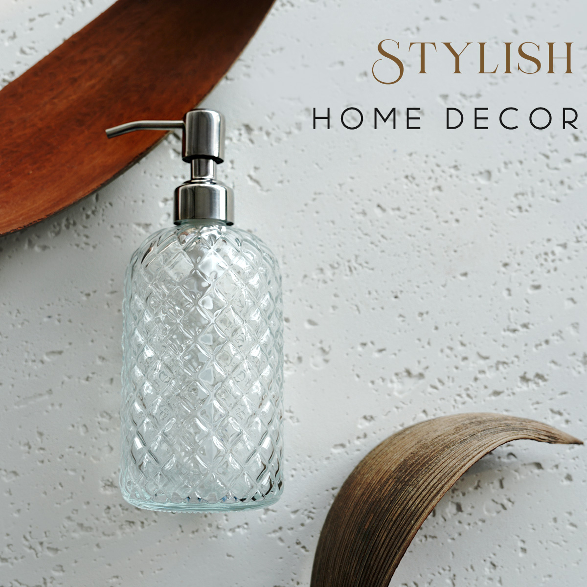 Glass Foaming Soap Dispenser With Silver Pump - Refillable For Bathroom & Kitchen